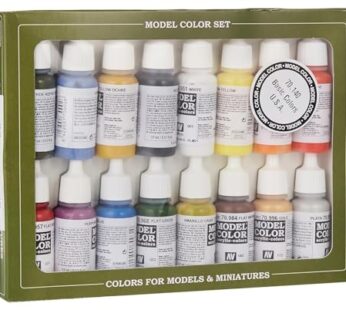 Vallejo Basic USA Acrylic Colors Paint Set, 17ml, Assorted Colors, 0.57 Fl Oz (Pack of 16)