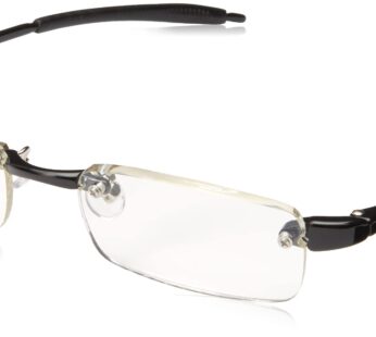 Visualites 1 Black 1.25 Rectangle Reading Glasses