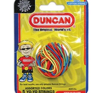 Duncan Toys Yo-Yo String [Assorted Colors] – Pack of 5 Cotton String for Plastic, Metal Yo