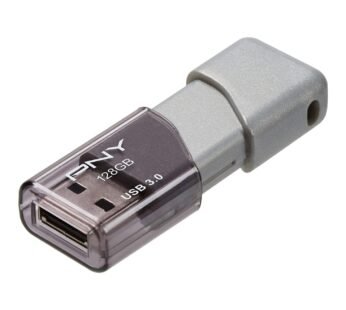 PNY 128GB Turbo Attache 3 USB 3.0 Flash Drive, GREY