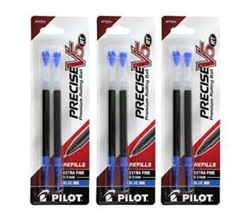 Pilot Precise V5 RT Liquid Ink Retractable Rollerball Pen Refills, 0.5mm, Extra Fine Point