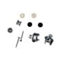 Fender Guitar Strap Lock with Chrome Buttons and Wood Mounting Screws, 1 Set of 2 Security