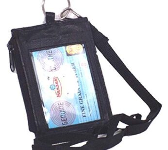 Marshal LEATHER ID CARD Badge Holder Neck Pouch Ring Wallet with strap 761R