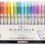 Zebra Pen Mildliner Double Ended Highlighter Set, Broad and Fine Point Tips, Assorted Ink