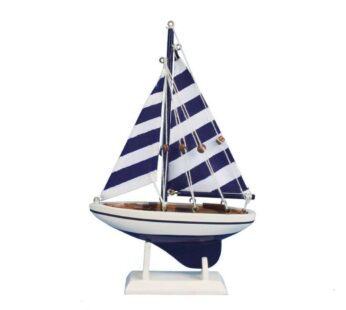 Hampton Nautical Blue Striped Pacific Sailer, 9″