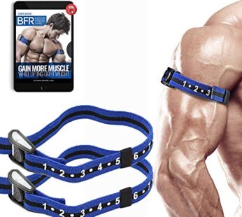 Occlusion Training Bands by BFR BANDS PRO Slim Model, 2 Pack, Blood Flow Restriction Bands