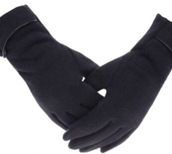 Tomily Womens Touch Screen Phone Fleece Windproof Gloves Winter Warm Wear (Black)