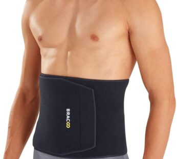 Bracoo Premium Waist Trimmer Wrap (Broad Coverage), Sweat Sauna Slim Belly Belt for Men an