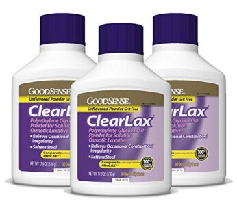 GoodSense Polyethylene Glycol 3350 Powder for Solution, Osmotic Laxative, Softens Stool, R