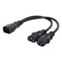 chenyang CY IEC 320 C14 to 2 C13 Power Extension Cable for Computer ? Monitor ? Printer Po