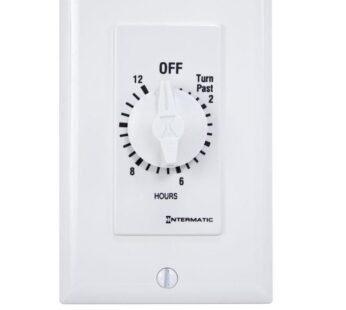 Intermatic SW12HWK 12-Hour Spring Wound Timer, White – Energy Efficient Control for Lighti