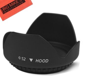 52MM Tulip Flower Lens Hood for Canon EOS R10 18-45mm, Canon EF-S 24mm f/2.8 STM Lens, Nik