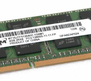 Micron MT16JTF51264HZ-1G6M1 4GB 2Rx8 PC3-12800s Memory Module