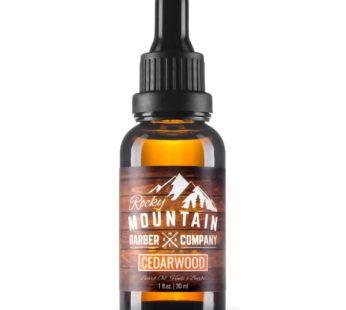 Rocky Mountain Barber Company Men s Cedarwood Beard Oil – Featuring Grapeseed Oil, Coconut