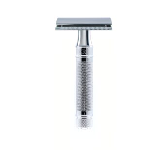 Edwin Jagger DES89KNBLAMZ Short Handle Reusable Classic Double Edge Safety Razor for Men (