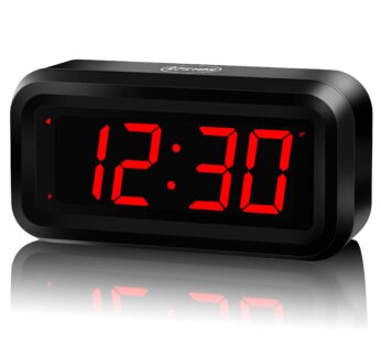 Alarm Clock, LED Digital Clock, Small Wall Clock, Battery Operated, Adjustable 3-Level Led