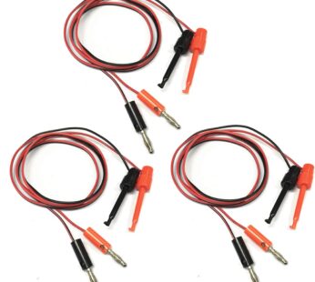 HiLetgo 3Pair 4MM Banana Plug to Test Hook Clip Test Lead Cable for Multimeter 1M