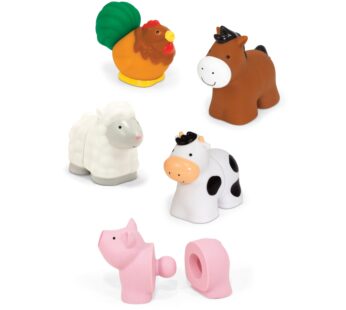 Melissa & Doug Pop Blocs Farm Animals Educational Baby Toy – 10 Linkable Pieces