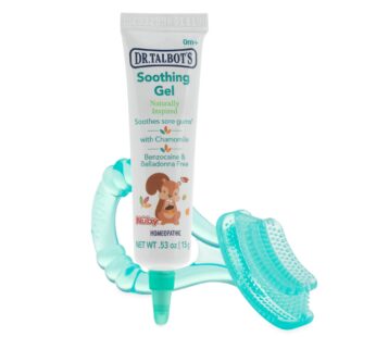 Dr. Talbot’s Soothing Gel for Sore Gums with Silicone Massaging Toothbrush – 2-Piece Set