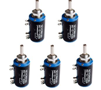 HiLetgo 5pcs WXD3-13-2W 10K Ohm Multi-Turn Wirewound Potentiometer 10K Ohm