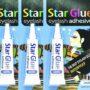 3packs of Star Eyelash Glue for Strip Lashes (Dark) 7g (1/4oz)