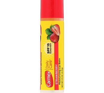 Carmex Cold Sore Relievers Carmex Daily Care Moisturizing Lip Balm Strawberry Spf 15, 0.15