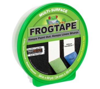 FROGTAPE Multi-Surface Painter’s Tape with PAINTBLOCK, Medium Adhesion, 0.94″ Wide x 60 Ya