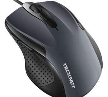 TECKNET USB Wired Mouse, 6-Button Corded Mouse with 4 Adjustable DPI, Optical Computer Mou