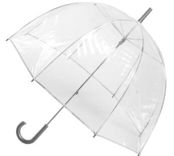 totes Women’s Clear Bubble Umbrella ? Transparent Dome Coverage ? Large Windproof and Rain