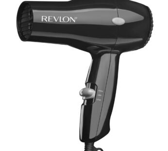 Revlon Compact Hair Dryer | 1875W Lightweight Design, Perfect for Travel, (Black)