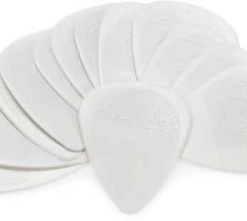 Fender Nylon Guitar Picks 351 Shape, White, 0.46mm, 12-Pack