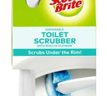 Scotch-Brite Disposable Toilet Scrubber Starter Kit, Disposable Refills with Built-In Blea