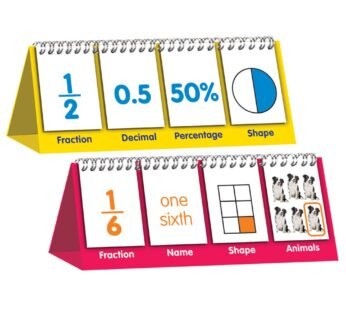 Junior Learning Fraction Flips Double-Sided Flip Stand, Ages 6-9, Fractions & Equivalence,