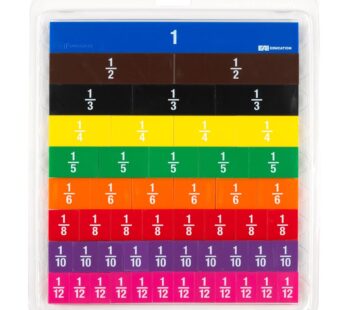 EAI Education Fraction Tiles with Tray: Numbered – Set of 51