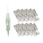 Pinkiou Permanent Makeup Cartridges Round 1RL Tattoo Needles and Caps for Eyebrow Tattoo M