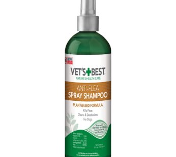 Vet’s Best Anti-Flea Spray Shampoo – Dog Flea and Tick Treatment – Plant-Based Formula – C