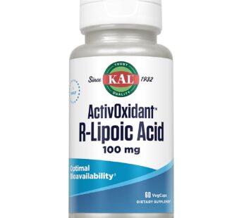 Kal 100 Mg R-lipoic Acid Activoxidant Tablets, 60 Count