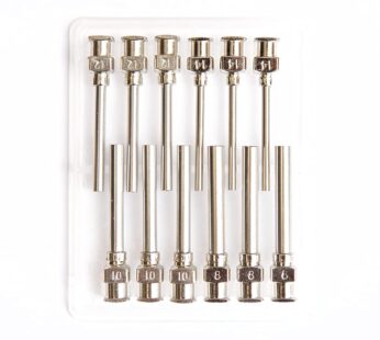 12 Pack – Dispensing Needle 1″ – All Metal, Stainless Steel Blunt Tip Luer Lock 8, 10, 12,