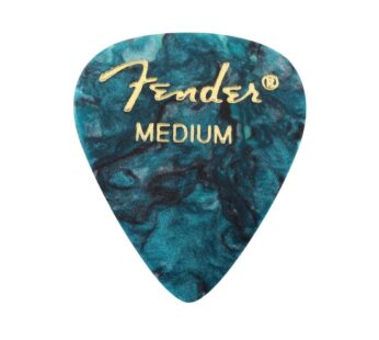 Fender Premium Celluloid Guitar Picks, 351 Shape, Ocean Turquoise, Guitar Picks Medium, Pa