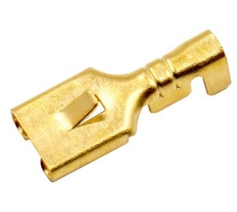 Baomain Female Spade Quick Splice Crimp Terminals 6.3mm Crimp Connector Non Insulated 100