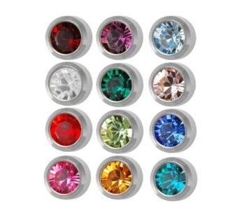 Surgical Mini 3mm Ear piercing Earrings studs 12 pair Mixed Colors White Metal