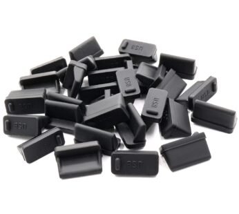 ThreeBulls 30 Pcs Silicone USB Cap Port Cover Anti Dust Protector for Female End Black
