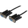 StarTech.com 2m Black DB9 RS232 Serial Null Modem Cable F/F - DB9 Female to Female - 9 pin