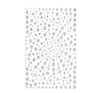 DECORA 325 Clear Rhinestone Stickers Gems and Self Adhesive Craft Bling