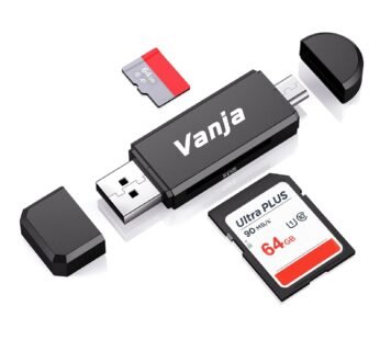 Vanja SD Card Reader, Micro SD to USB OTG Adapter Micro USB Portable Memory Card Reader fo