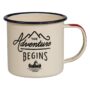 Gentlemen's Hardware Vintage-Inspired Camping Enamel Mug, 1 Count (Pack of 1), Cream
