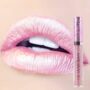AIPUDE Metallic Diamond Liquid Glitter Shimmer Lipstick Nonstick Cup Makeup Lip Gloss (A)