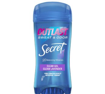 Secret Outlast Clear Gel Antiperspirant & Deodorant for Women, Clean Lavender Scent, 2.6 o