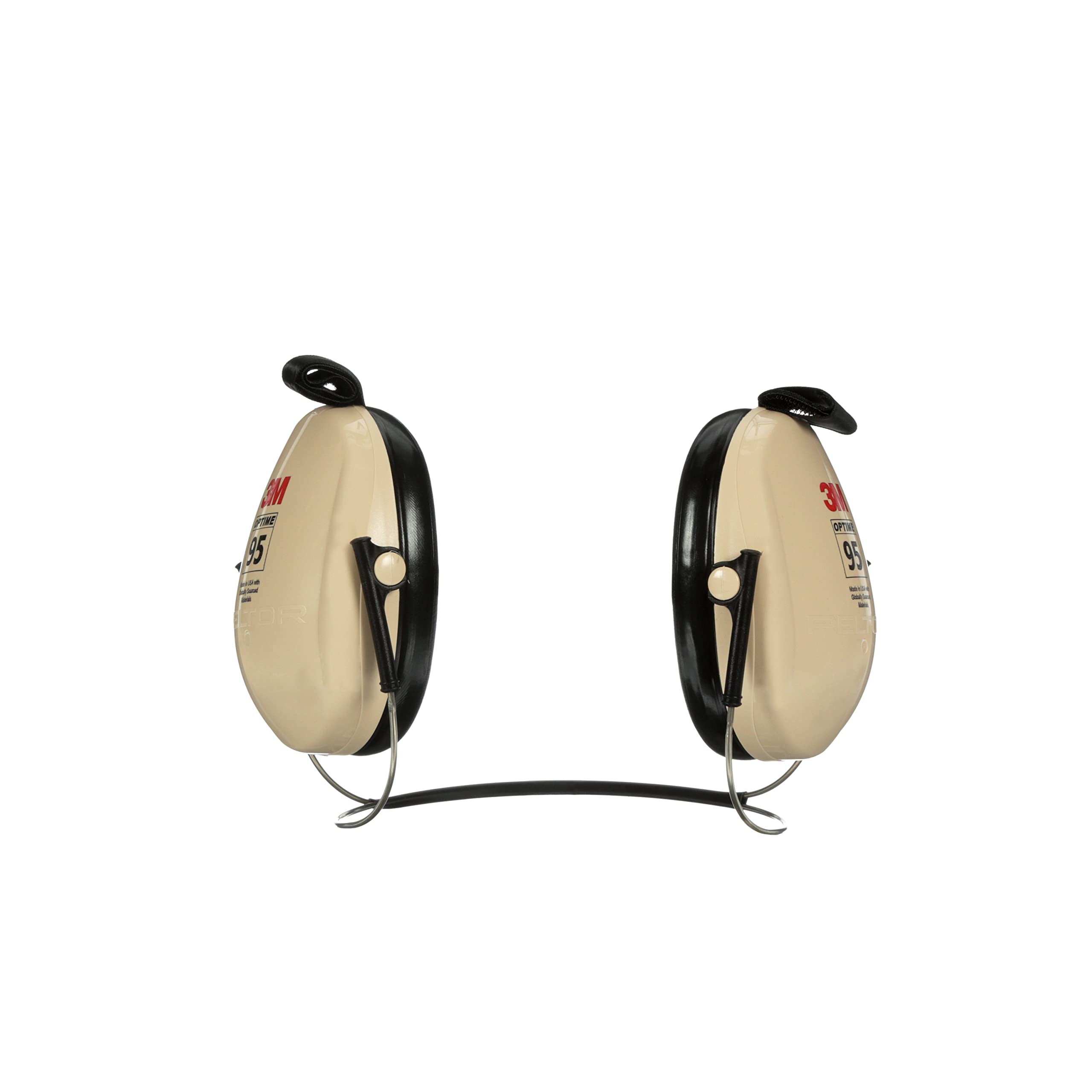 3M PELTOR Optime 95 Earmuffs H6B/V, Behind-the-Head, Beige - Image 2