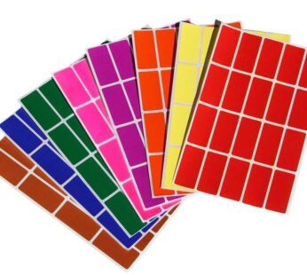 Royal Green Color Coding Labels Rectangle 1.57inch x 0.75 inch Rectangular Stickers in Red